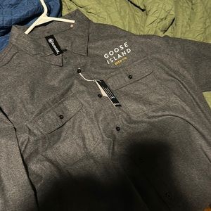 Tags on 2Xl burnside “goose island” button up flannel material